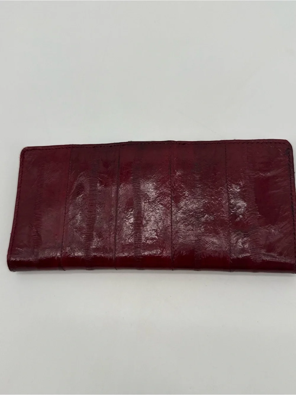 Lee Sands Red Eel Skin Vintage Wallet Korea
